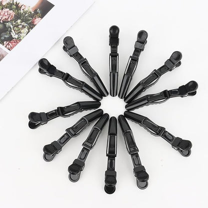 12Pcs Black Hair Clips for Styling Sectioning, Alligator Hair Clips Salon Hair Clips Professional Alligator Clips for Hair, Hair Styling Clips Hair Accessories for Women