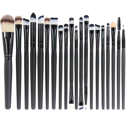 20 Pieces Makeup Brush Set Professional Face Eye Shadow Eyeliner Foundation Blush Lip Makeup Brushes Powder Liquid Cream Cosmetics Blending Brush Tool