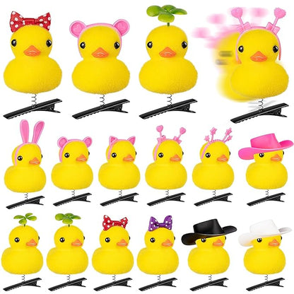 12 Pcs Duck Hair Clips, Yellow Duck Hairpin Set, Cute Duck Hair Accessories for School Home Party Props