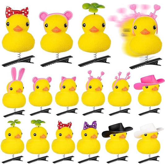 12 Pcs Duck Hair Clips, Yellow Duck Hairpin Set, Cute Duck Hair Accessories for School Home Party Props