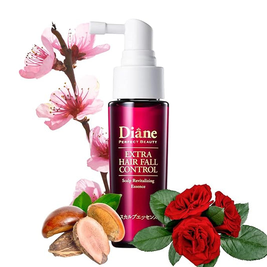 Moist Diane Extra Hair Fall Control Essence with Pump from Japan, Japanese Haircare for Damaged & Dry Hair, Natural Protein Keratin Spray for Revitalizing Scalp, 1.69 Fl Oz