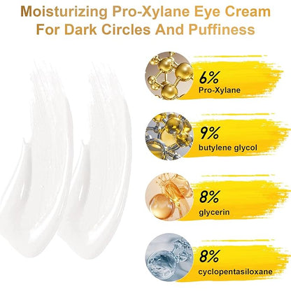 6% Proxylane Eye Cream, Anti Aging Retinol Eye Cream For Dark Circles, Pro-Xylane Active Anti-Wrinkle Eye Cream,Eye Repair Cream For Puffiness For All Skin Types(30g/1.05 Fl Oz)