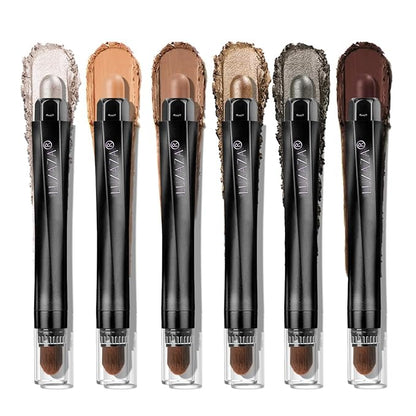 Neutral Eyeshadow Stick Makeup Set, Metallic Shimmer Matte Cream Eye Shadow Eyeliner Brightener Pencil Crayon - BROWN LATTE