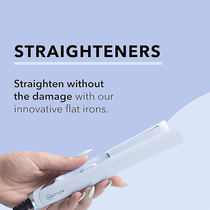 Instyler Freestyle Ceramic Styling Wand | Salon Quality at Home | Ionic Tip Barrel | Dual Voltage Tool | Ceramic Heated Bristles | Frizz Reducing Brush