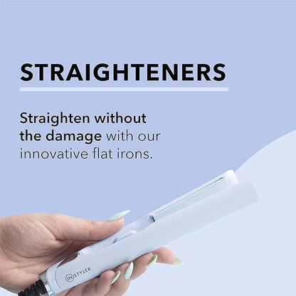 Instyler Freestyle Ceramic Styling Wand | Salon Quality at Home | Ionic Tip Barrel | Dual Voltage Tool | Ceramic Heated Bristles | Frizz Reducing Brush
