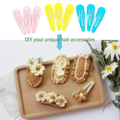 120 Pack Colorful Barrettes, 2 Inch Barrettes Metal Snap Hair Clips Candy Color Hair Accessories for Kids Teens, Toddlers,Women(40 Colors)