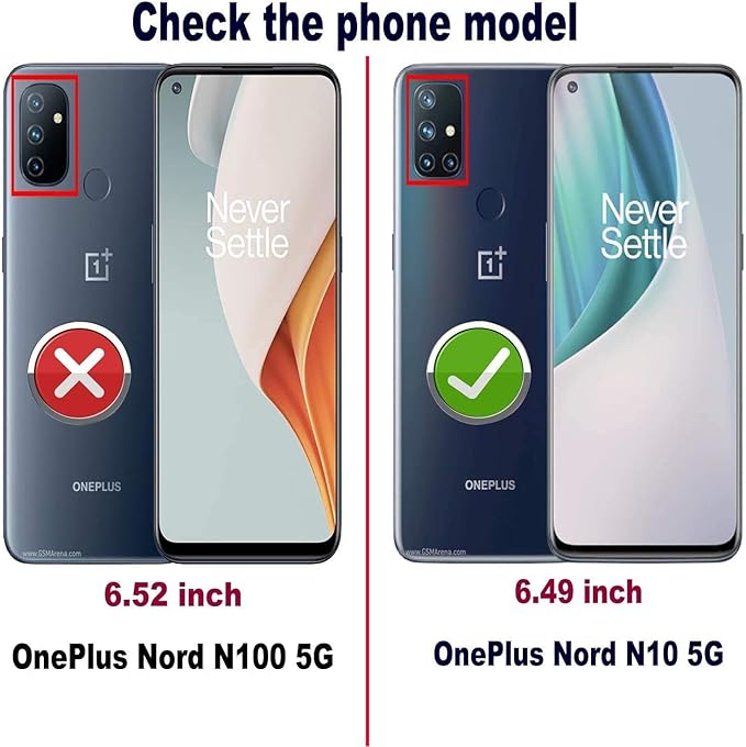 NZND for OnePlus Nord N10 5G Case with Built-in Screen Protector, [16FT Military Grade Drop Tested] Full-Body Protective Shockproof Rugged Bumper Case (Black)