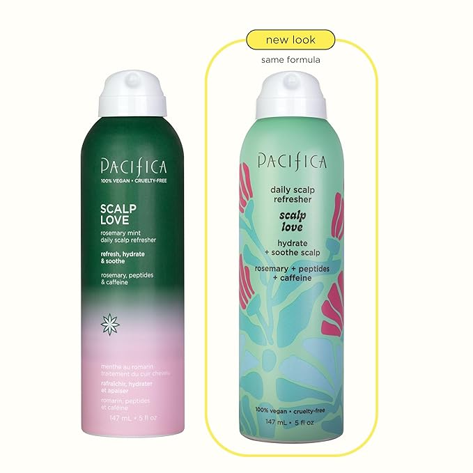 Pacifica Rosemary Mint Scalp Refresher Spray 5oz – Cooling Daily Scalp Treatment for Itchy Dry Scalp, Refreshes & Moisturizes, Vegan Leave-In Hair Mist for All Hair Types, Non-Greasy Cruelty-Free