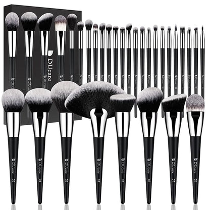 DUcare Makeup Brushes Professional 32Pcs Make up Brushes Set Premium Christmas Gift Synthetic Kabuki Foundation Blending Brush Face Powder Blush Concealers Eye Shadows