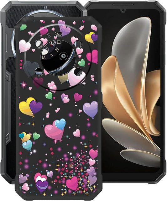Case for Fossibot F109 5G (6.74"), Black Soft TPU Bumper Phone Case, Slim Shockproof Silicone Military Grade Drop Protective Shell for Fossibot F109 5G - Balloon