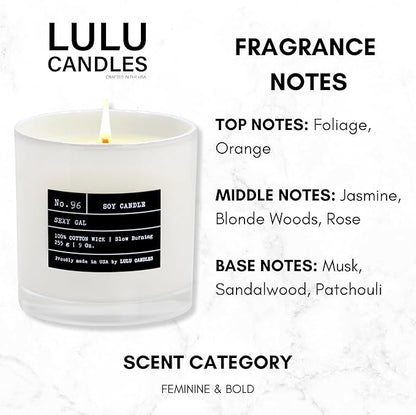 Lulu Candles | Sexy Gal | Luxury Scented Soy Jar Candle | Hand Poured in The USA | Highly Scented & Long Lasting (9 Oz.)