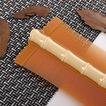 1Pc Green Double-Sided Comb Anti-Static Fine-Tooth Pin Hair Comb With Handle Super Dense Tooth Drain Dandruff Hair Comb Hair Styling Tool Accessories Hair Combs Styling Tools and Appliances，Comb