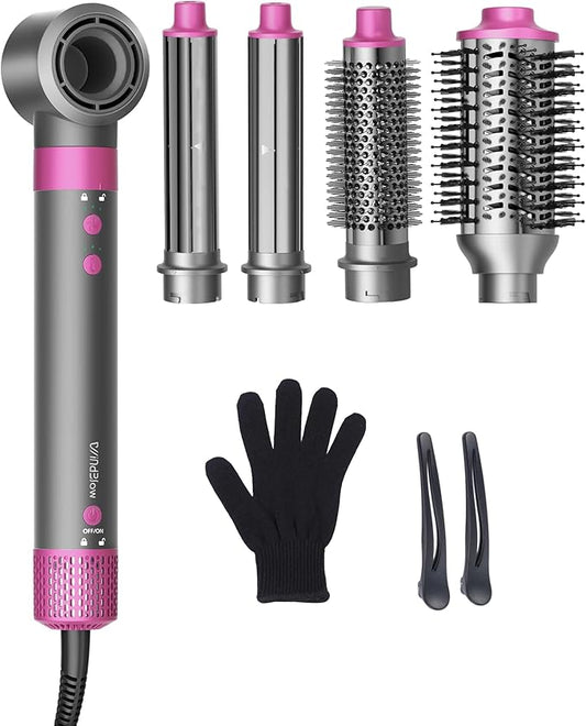 5 in 1 Hair Dryer Brush WindBlow Magic Styler, 110,000 RPM High-Speed Turbo Blow Dryer Brush, Professional 500 Million Negative Ionic Hair Dryer, Fast Drying for Curling Volumizing Air Styling