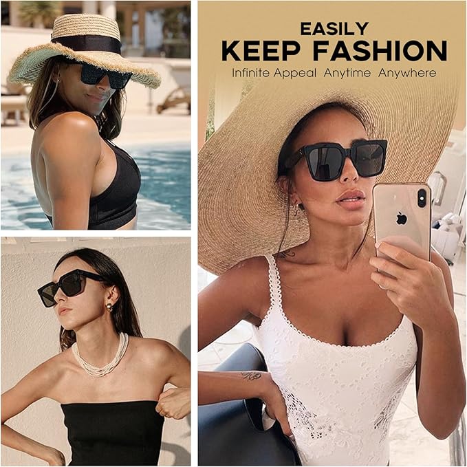 mosanana Oversized Square Sunglasses for Women Simple Trendy Style MS51917
