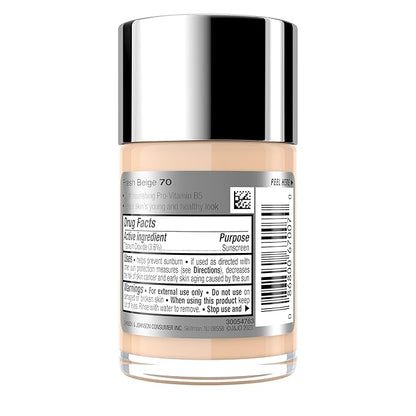 Neutrogena Healthy Skin Liquid Makeup Foundation, Broad Spectrum SPF 20 Sunscreen, Lightweight & Flawless Coverage Foundation with Antioxidant Vitamin E & Feverfew, Fresh Beige, 1 fl. oz
