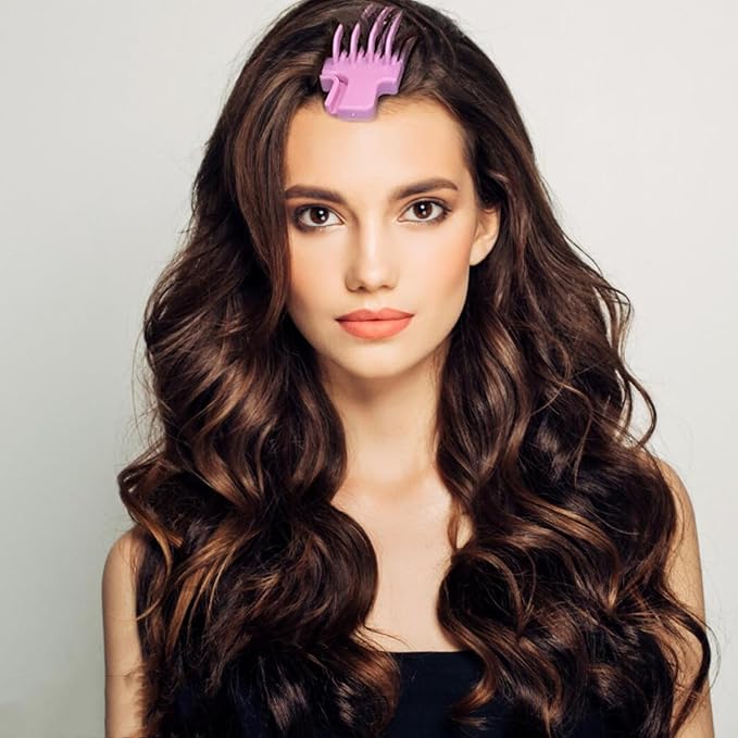2Pack Hair Volume Clips with Handle ，Volume Hair Clips for Fluffy Bangs, Easy High Crown Volumizing Hair Clips for Women，Root Clips for Curly Hair Volume Tool. (News Black, normal)