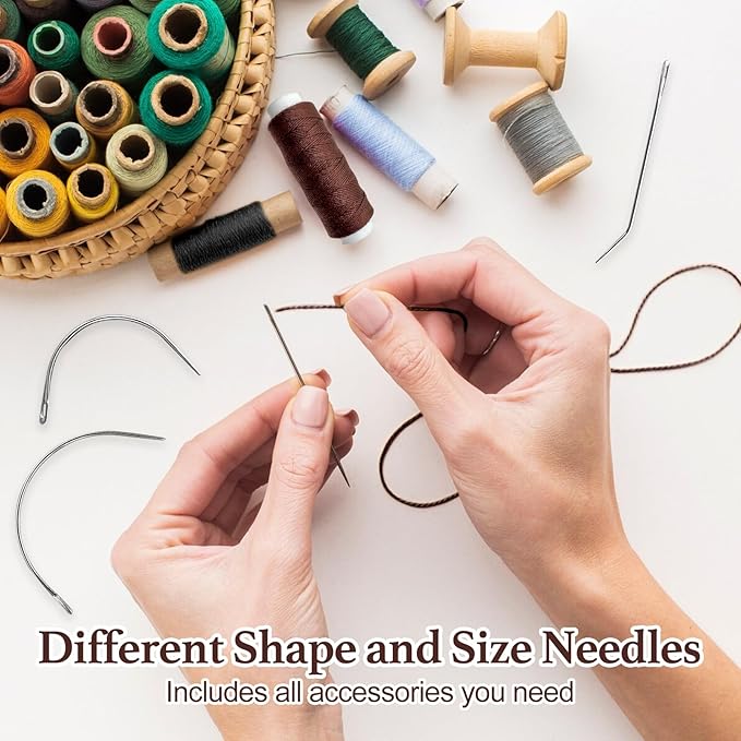 25Pcs Hairpieces Snap Clips U Shape Wig Clips for Hair Extensions Making Wig Accessories Set Tools (Brown)