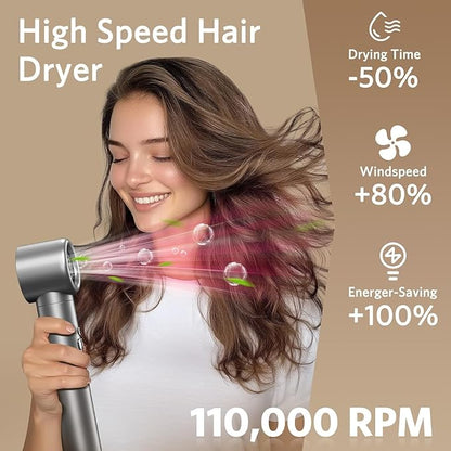 Air Styler Ionic Hair Dryer Brush 6 in 1 Blow Dryer Brush Ions, Detachable Hair Styler Tools, Auto Wrap Curler, High Speed Multi-Hot Air Styler for Drying, Straightening and Volumizing