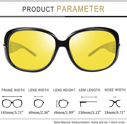 Joopin Big Womens Sunglasses Polarized Trendy Sun Glasses Large Rectangle UV Protection Rhinestone Sunnies