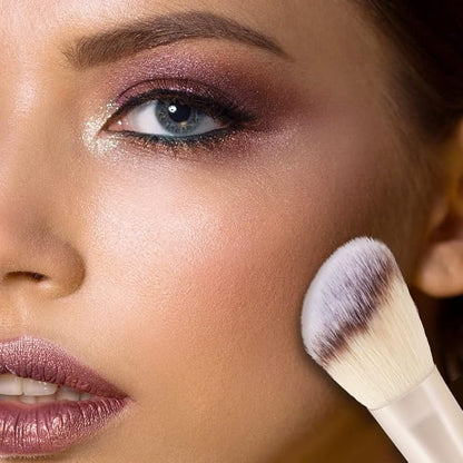 Anmor Contour and Highlighter Brush Set, Premium Blush Bronzer Face Makeup Brush Kit, Perfect for Cheek Nose Blending Contouring (Champagne, Contour/Highlighter/Blush)