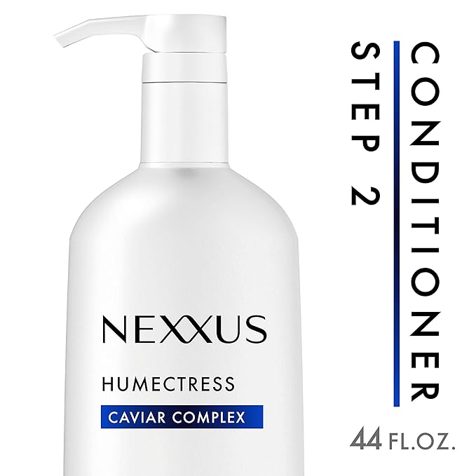 Nexxus Humectress Moisturizing Conditioner for Dry Hair Ultimate Moisture Silicone-Free, Moisturizing ProteinFusion with Elastin Protein and Green Caviar 44 oz