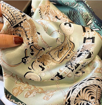 100% Pure Mulberry Silk Scarfs 26"x26" Square Scarf Women Neckerchief Headscarf hair scarf bandana Gift Packed