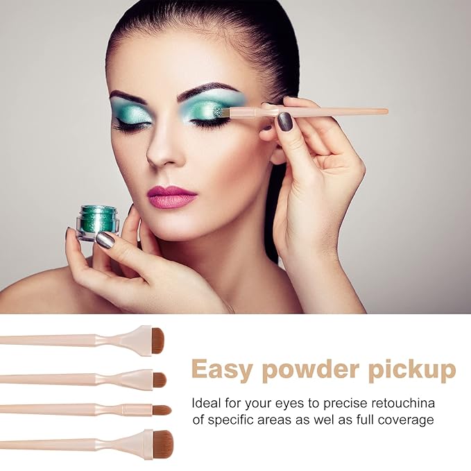 Makeup Brushes Set Makeup Foundation Brush Advanced Foundation Blush Contour Foundation Concealer Eye Shadow Brush Makeup Set (Rose Gold)