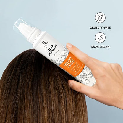 No nothing Very Sensitive Strong Hair Volumizing Mousse - Hypoallergenic, Unscented, Free from Fragrance, Paraben, Alcohol and Gluten, Soy-Free, 6.8 oz