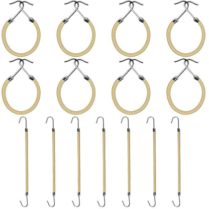 15 Pieces Elastic Hook Hair Tie Styling Ponytail Holder Hooks Cord for Curly Long Hair(Blonde)