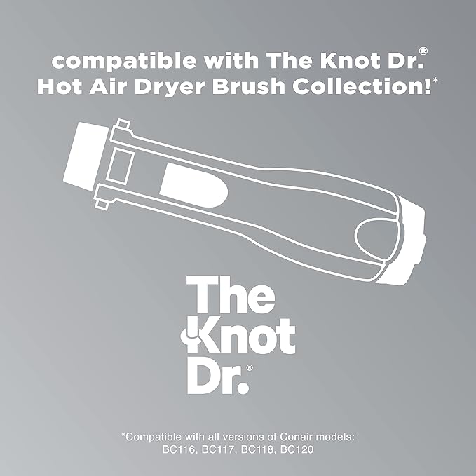 INFINITIPRO BY CONAIR The Knot Dr. Medium Round Brush - Create Defined Waves and Curls for All Hair Types, Compatible with INFINITIPRO Dryer Brushes