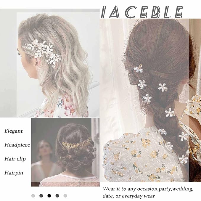 Boho Leaf Hair Clip Hairpin Hollow Leaf Barrette Hair Clips Vintage Gold Bobby Pin Hair Barrette Bridal Hair Pin Decorative Hair Accessories for Women and Girl Headpiece
