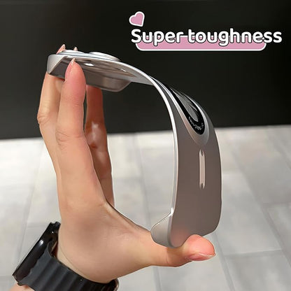 Compatible with iPhone 12 Pro Max Silicone minimalist Case with Camera Lens bumper, Frameless Design, ultra thin and Shockproof Case, Simple and Practical Impact Protection Case., Titanium