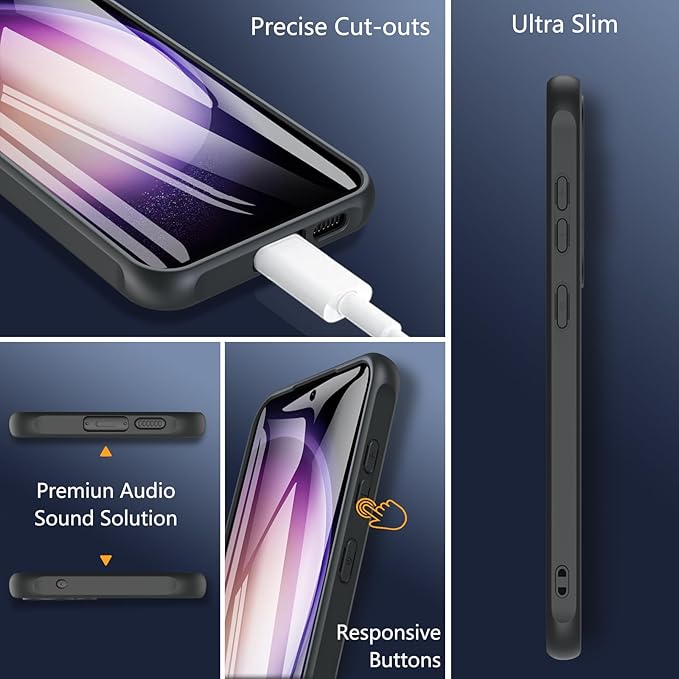 For Samsung Galaxy S23 FE Case 6.4'', Magnetic Galaxy S23 FE Case Compatible with Magsafe with Screen Protector [Military-Grade Protection] Shockproof Phone Case Samsung S23 FE Protective Cover, Black