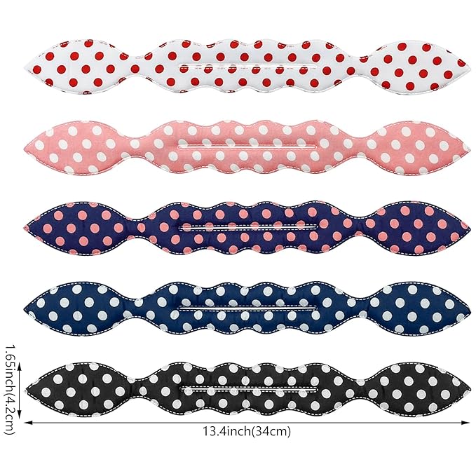 5 Pcs Deft Twist Maker French Donut Polka Dot Flexible Hair Styling Accessories - Rabbit Ear Bun Twister for Women Girls