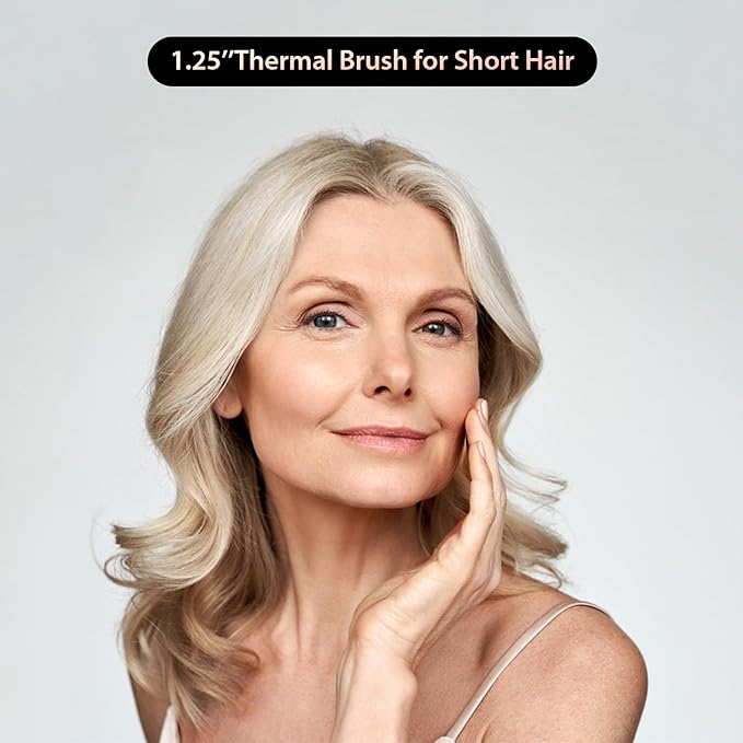 1 1/4 Inch Thermal Hair Brush, Round Heated Brush Hot Round Brush Pink