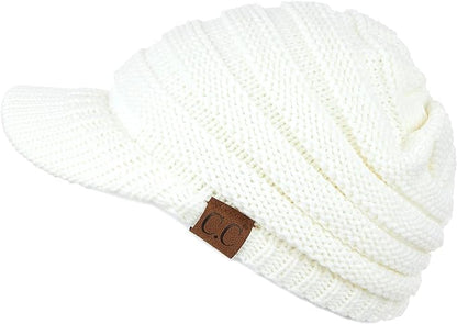 C.C Hatsandscarf Exclusives Women's Ribbed Knit Hat with Brim (YJ-131)(YJ-2023)