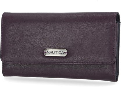 Nautica Money Manager RFID Slim and Small Wallet for Women - Credit Card Holder with Coin Purse and Zipper Wallet, Women's Clutch Organizer