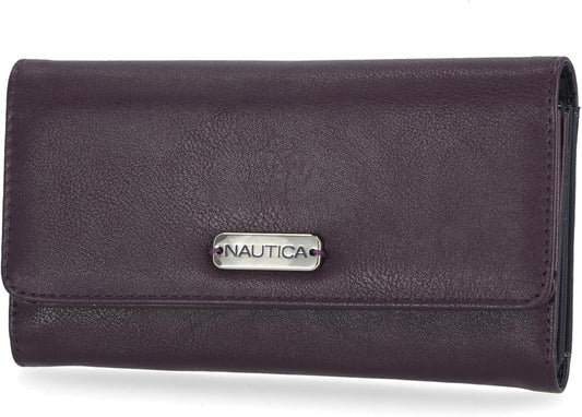 Nautica Money Manager RFID Slim and Small Wallet for Women - Credit Card Holder with Coin Purse and Zipper Wallet, Women's Clutch Organizer