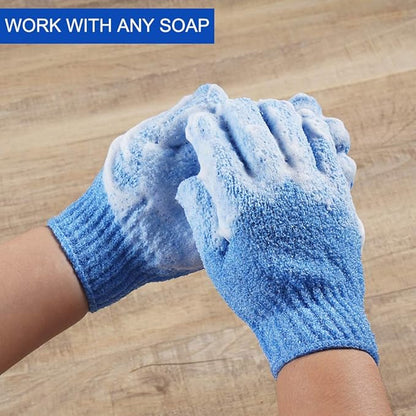 10 Pairs Exfoliating Gloves,Made of 100% Nylon,10 Colors Double Sided Exfoliating Gloves for Beauty Spa Massage Skin Shower Body Scrubber Bathing Accessories.