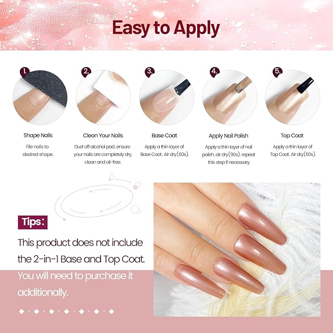 10ml Glitter Nail Polish Set 6 Colors Glitter Red Glitter Pink Glitter White Nail Polish Set for Nail Art