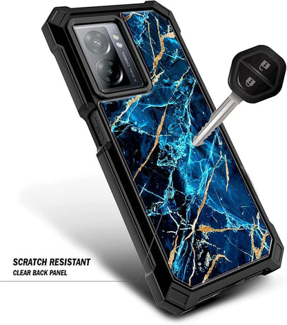 NZND Compatible with OnePlus Nord N300 5G Case with [Built-in Screen Protector], Full-Body Protective Shockproof Rugged Bumper Cover, Impact Resist Phone Case (Sapphire)