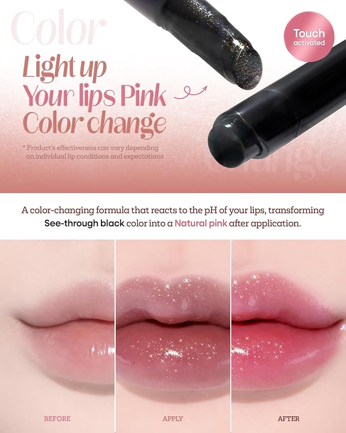 Nature Republic HONEY MELTING LIP GLITTER & PLUMPING (16 MIDNIGHT SPARKLE) SOFT LIP STICK Moisturizing Gloss, Volumizing formula, Color changing Sheer tint, Shine Glimmer Finish, korean make up