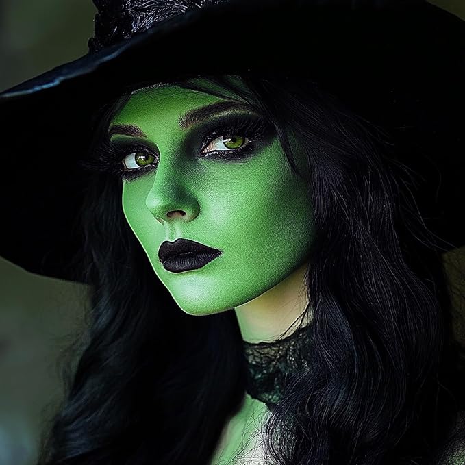 Mysense Amazon Green Face Body Hair Paint Stick,St Patricks Day Outfit Accessories,Water Based Washable Temporary Hair Color,Body Paint for Adults and Kids Halloween Gamora Witch Cosplay Makeup,0.5oz