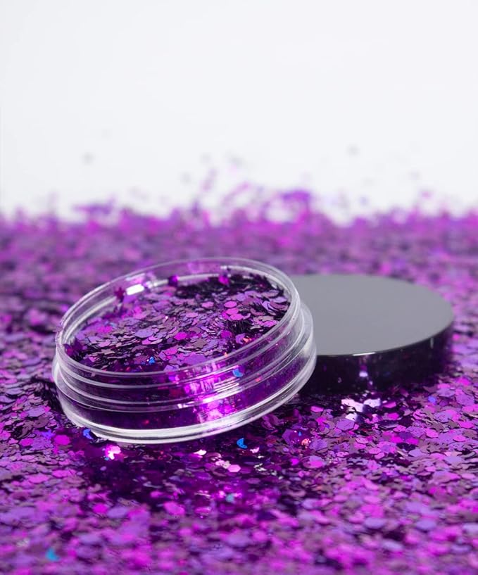 KARIZMA Bewitched Body Glitter. 10g Chunky Face, Hair, Eye and Body for Women. Rave, Festival Accessories, Cosmetic Makeup. Loose Set