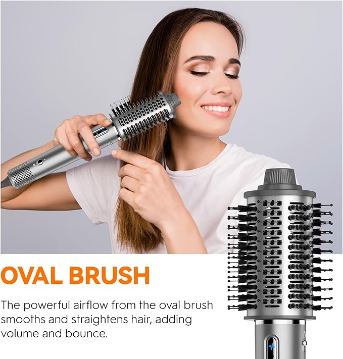 5-in-1 High-Speed Multi-Hair Styler - 1400W Hot Air Brushes with 110,000 RPM Motor, Auto-Wrap Curlers, Straightening Brush & Blow Dryer for Fast Drying, Curling & Smoothing All Hair Types