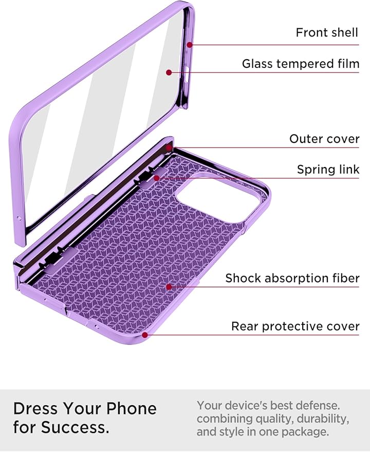Miimall Kickstand Cases for Pixel 9 Fold Pro Case, [Kickstand & Hinge Protection][All-Inclusive Protection] Anti-Shock Heavy Duty Case for Google Pixel 9 Pro Fold Phone Case, Purple