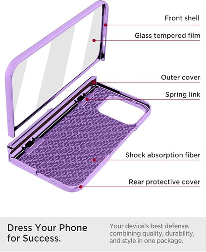 Miimall Kickstand Cases for Pixel 9 Fold Pro Case, [Kickstand & Hinge Protection][All-Inclusive Protection] Anti-Shock Heavy Duty Case for Google Pixel 9 Pro Fold Phone Case, Purple