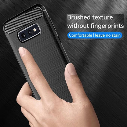 for Samsung Galaxy S10 Phone case, Shockproof, Scratch Resistant Carbon Fiber Jacket, Soft TPU, for Galaxy S10 case (Black)