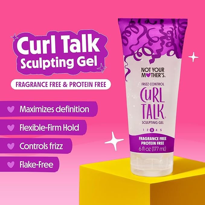 Not Your Mother's Fragrance-Free Curl Talk Sculpting Gel & Defining Cream (2-Pack) - 6 fl oz - Protein-Free Hair Products for Sensitive Curls
