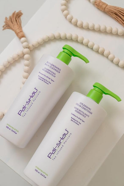 Pai-Shau Replenishing Cleanser and Conditioner Set - Hydrating Shampoo and Conditioner for All Hair Types - 2x1000ml